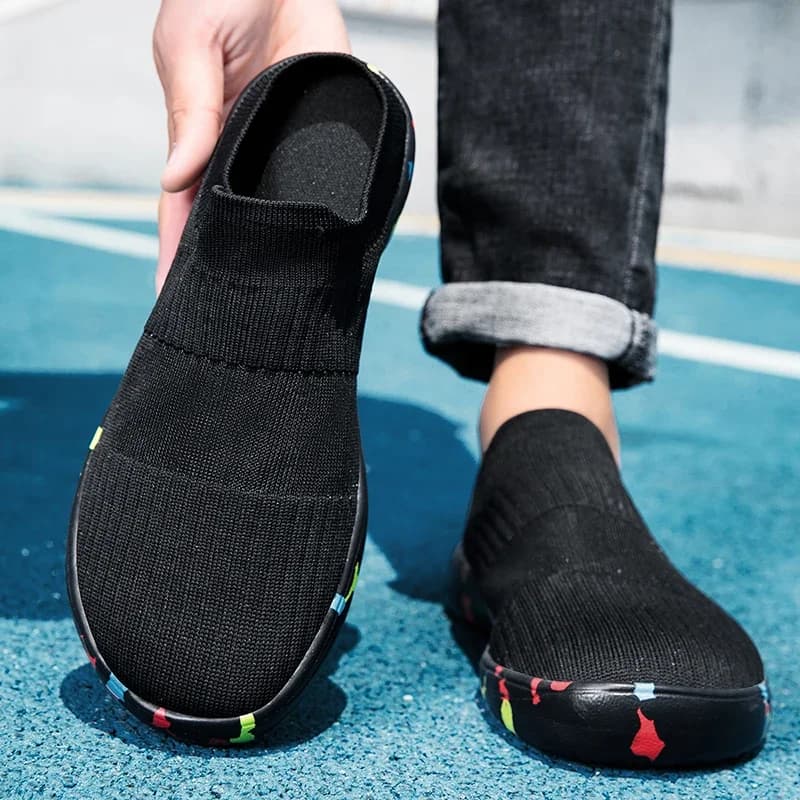 Scarpe da ginnastica ortopediche da uomo per piedi larghi e gonfi, comode e regolabili, ideali per camminare, per diabetici, stile barefoot