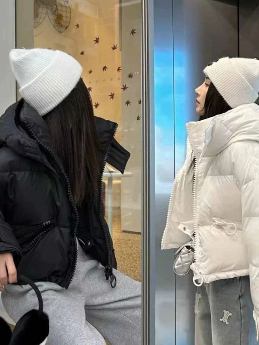 Slimming Effectiveness Thickened Warmth Bread Style Hooded down Cotton Jacket Women's Fashionable Commute Korean Style Zipper...