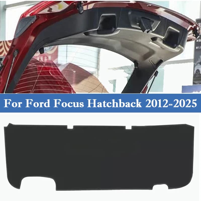 For Ford Focus Hatchback 2012-2025 Trunk Door Protective Mat PU Leather Anti Kick Pad Tailgate Protection Interior Cargo Liner