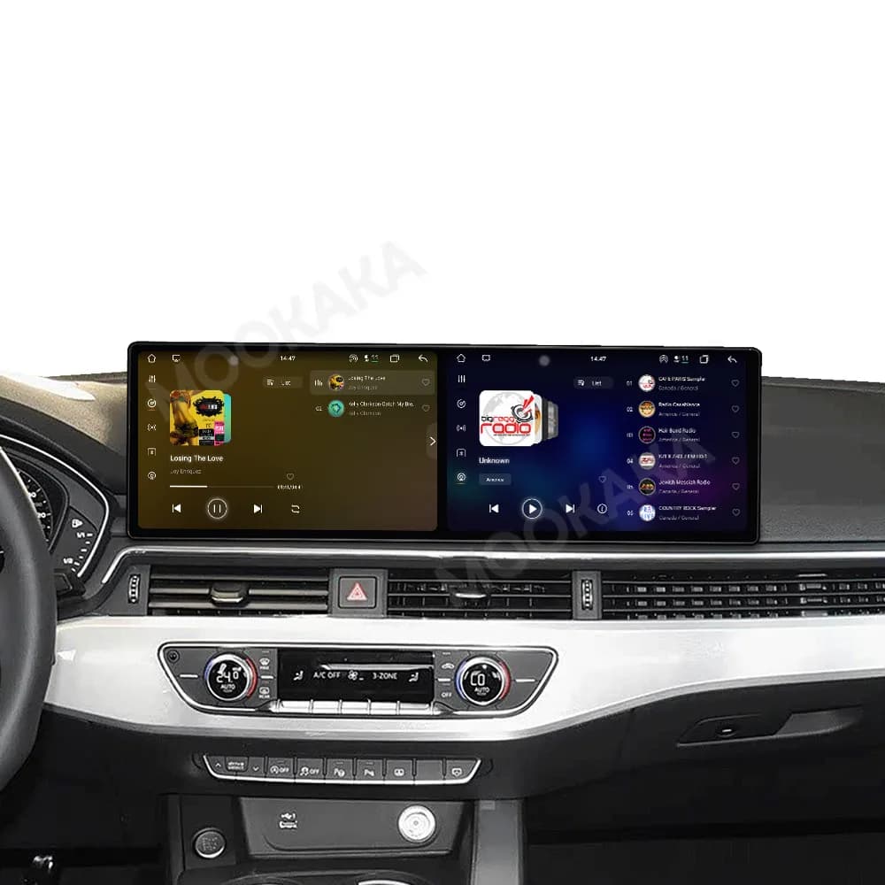 Autoradio Android 15 con Lettore Multimediale per Audi A4L A5 B9 2017-2019, Navigatore GPS Carplay, Registratore a Nastro, Schermo da 18.2 Pollici