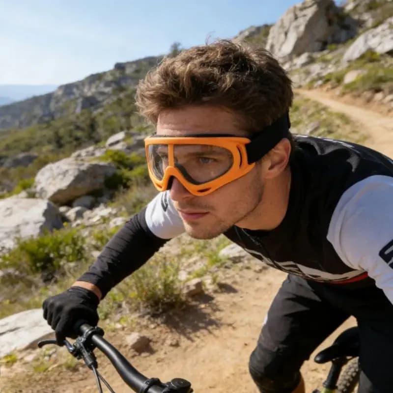 Occhiali Sportivi da Esterno Anti-Polvere e Anti-Schizzi, Occhiali Tattici Militari Antiesplosione per Moto, Sci, Escursionismo, Occhiali da Uomo
