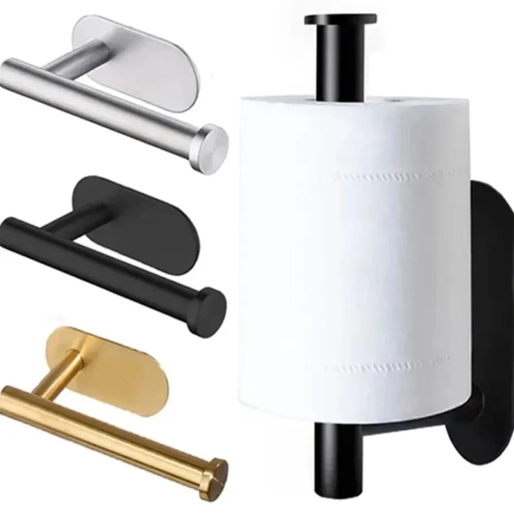 Portarotolo da Cucina Adesivo, Dispenser per Carta Igienica, Porta Tovaglioli per Armadietto, Accessori per Bagno