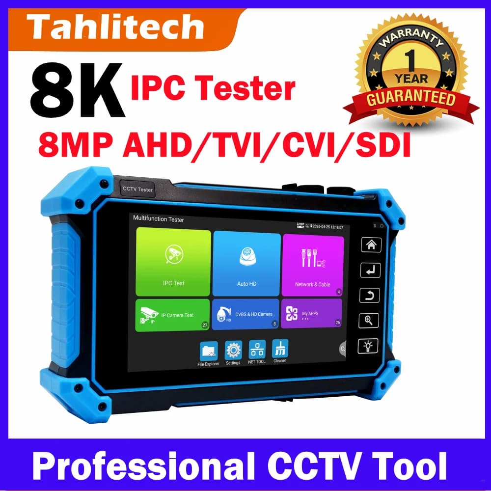 Tester CCTV 8K Telecamera IP ahd mini monitor hDMI VGA in IPC tester CCTV poe monitor portatile test cavo telecamera cftv ONVIF PTZ