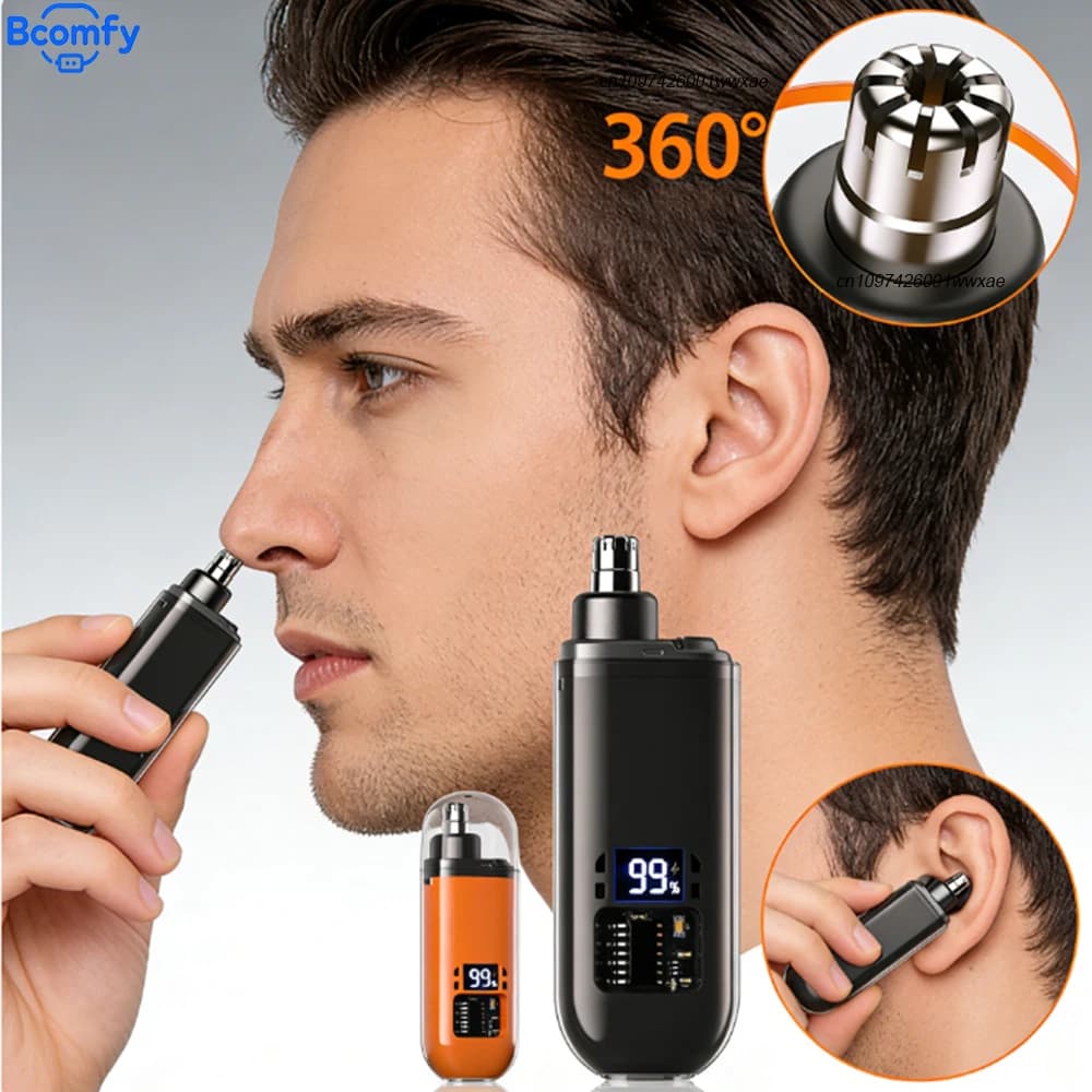 Mini electric nose cutters for men, rechargeable, portable, for beard, eyebrows, tool for removing nose and ear hair