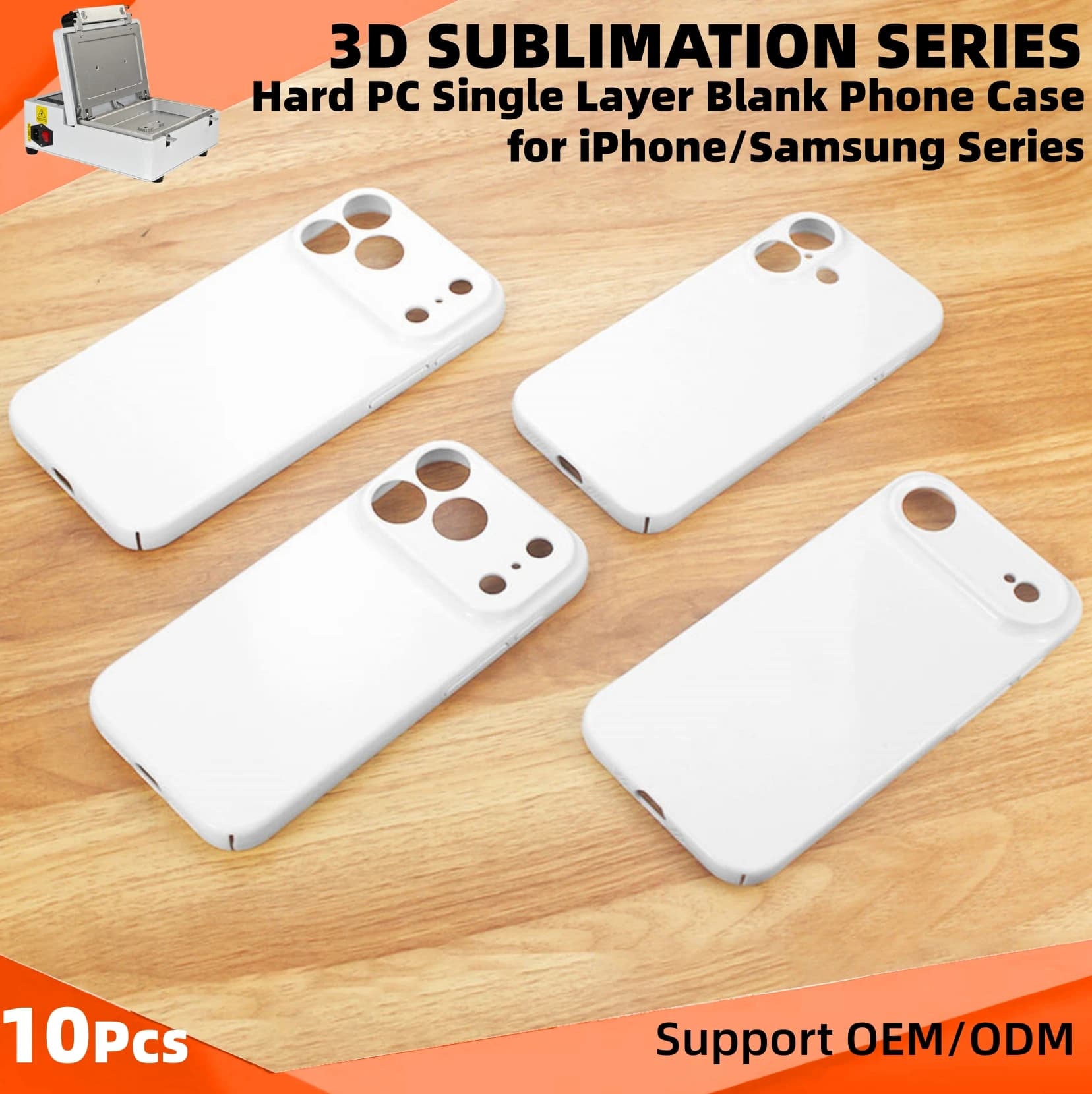 10 Pezzi Cover per Telefono 3D con Pellicola per Sublimazione, Vuote per iPhone 11 12 13 14 15 16 17 Pro Max, Custodia Rigida Sottile in PC Completamente Avvolgente Fai da Te