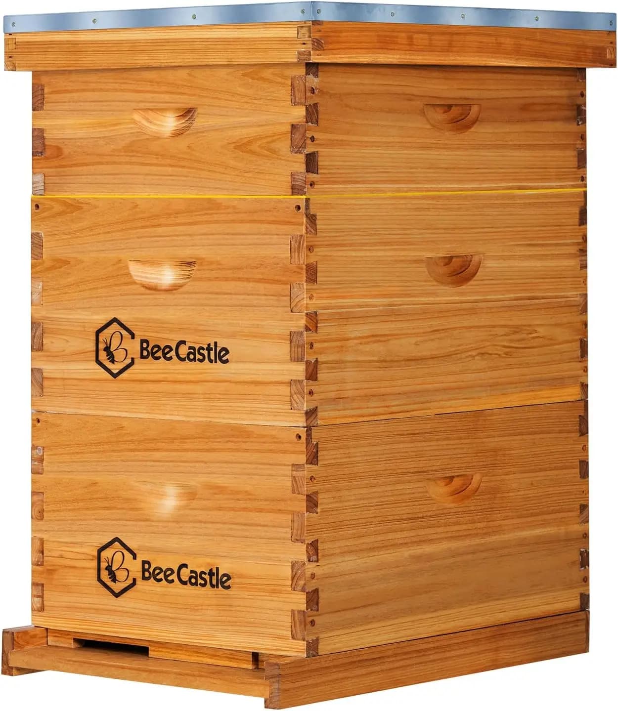 Grande Offerta di Liquidazione: Arnia Langstroth BeeCastle a 10 Telaini, Rivestita in Cera d'Api, Include Telaini e Fondamenta Cerate (2 D)