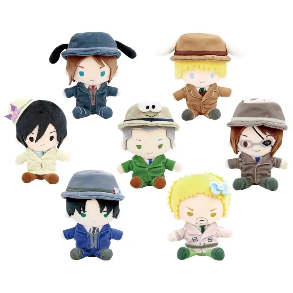 Q Versione Ciondolo per bambola Anime Attacco su Titano Levi Reiner Armin Hange Eren Mikasa Connie Cartoon Peluche Bambola Giocattoli Bambini Ventole Regali
