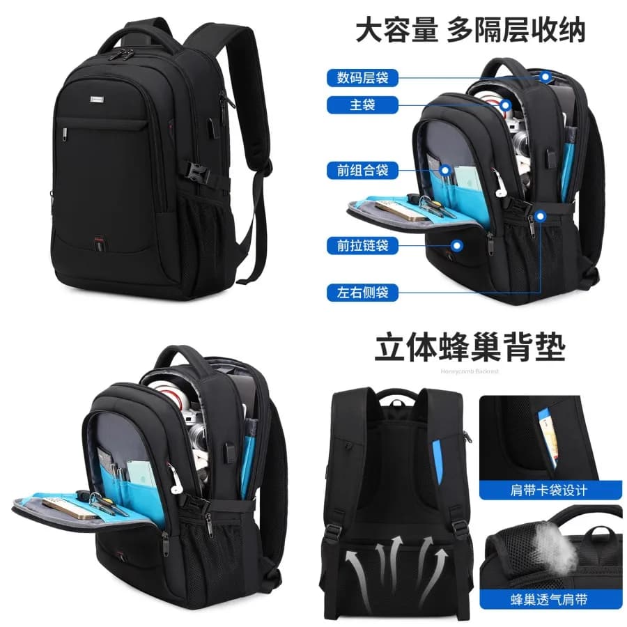'New Style'- Large Capacity Men's Backpack, Waterproof Casual Backpack, Business Travel Computer Bag, Medium School Bag
