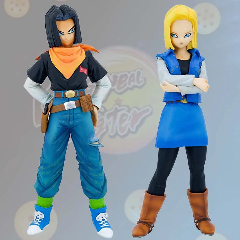 23 CM Anime Dragon Ball Z Android 17 18 Figura Android 18 Action PVC Figure Collezione Modello Giocattoli per Bambini Regali Di Natale