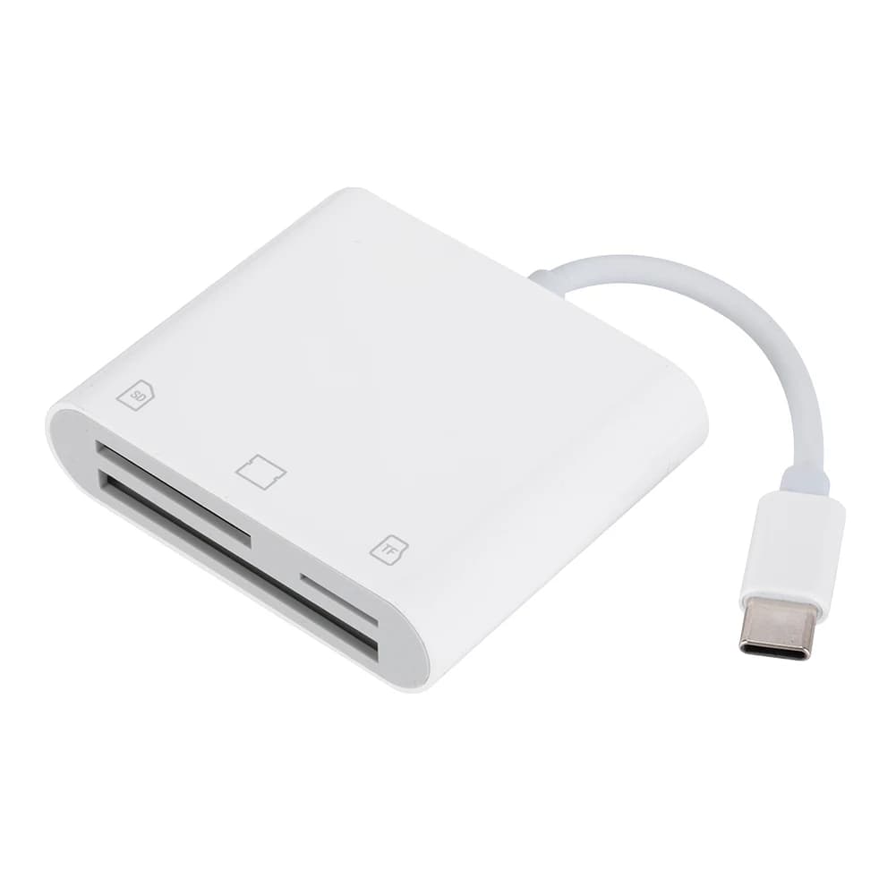 Adattatore 3 in 1 da USB-C a CF/SD/TF, lettore di schede di memoria, lettore di schede CF SD TF per fotocamere compatte, compatibile con iPad, iPhone 15, MacBook, Samsung