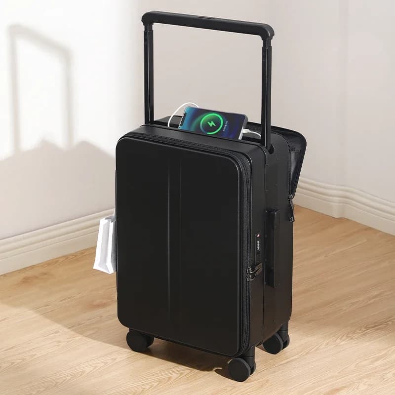 Valigie da viaggio per bagagli da 20 "e 24" per PC Valigie da viaggio aperte sul davanti Porta cellulare Premium per PC Valigie da viaggio Valigia per bagagli