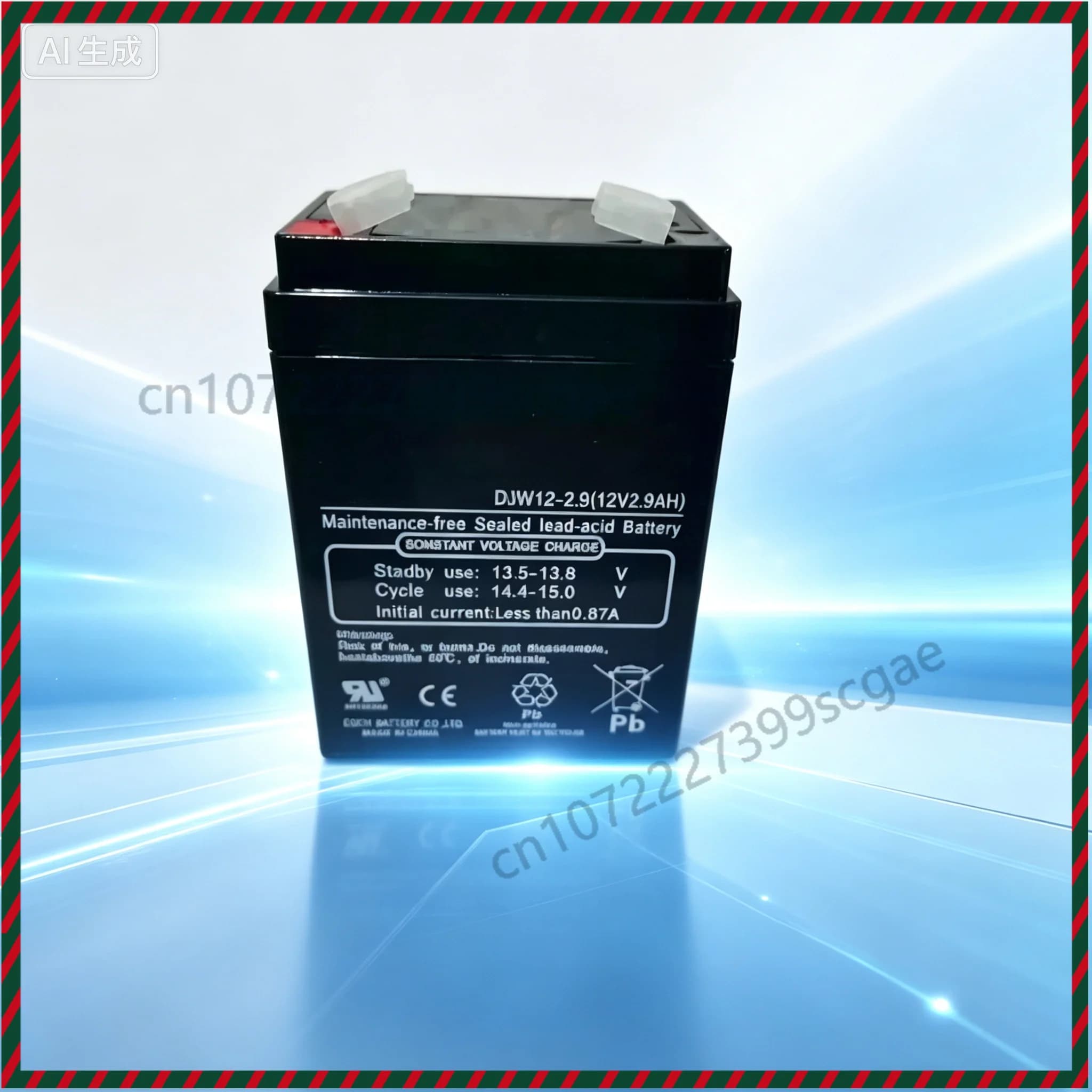 Rechargeable 12V2.9Ah Lead‑Acid Battery DJW12‑2.9 for Fire Alarm, Swing Door, Elevator