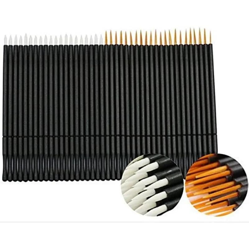 100 professional disposable silicone applicators for mascara and eyeliner, eyeliner brushes, makeup tools.
