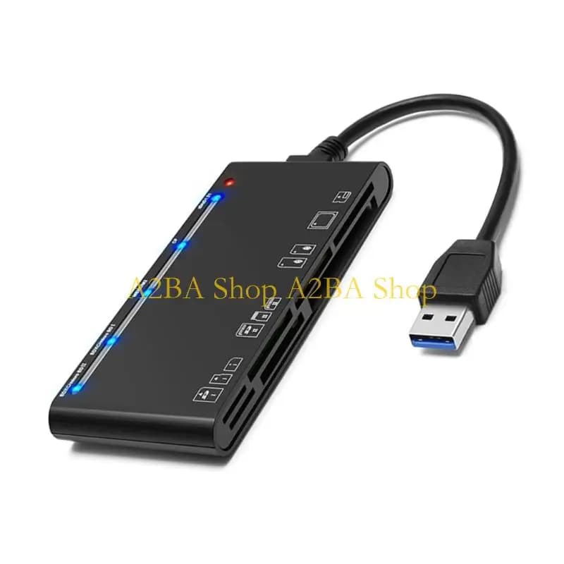 A2BA 7 In 1 USB3.0 Memory Card Reader For CF MS TF Quick Data Access