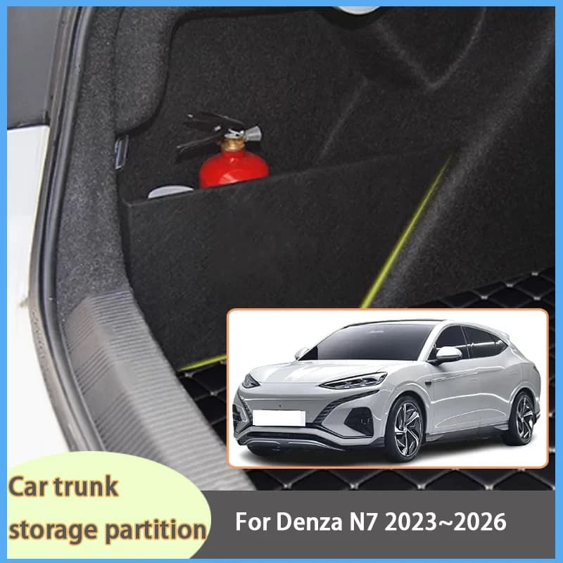 Organizer per Auto Denza N7 2023~2026 2025 24, Divisorio Laterale per Bagagliaio Rinforzato, Scatola Portaoggetti Interna per Bagagliaio