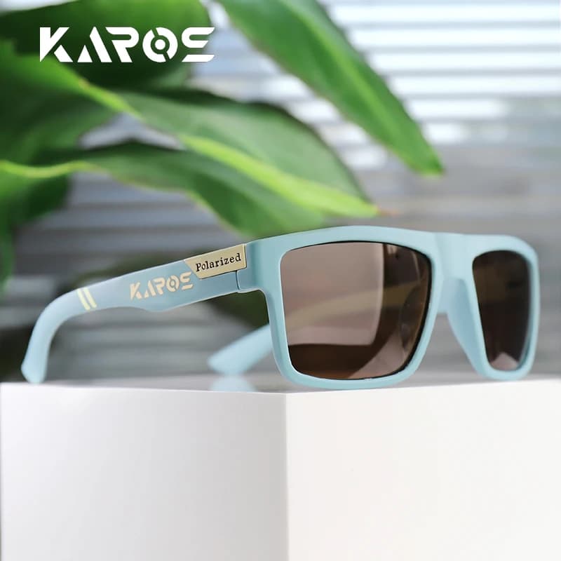 Karos Occhiali da sole polarizzati Specchio quadrato polarizzato unisex Design del marchio Protezione UV400 vintage di lusso