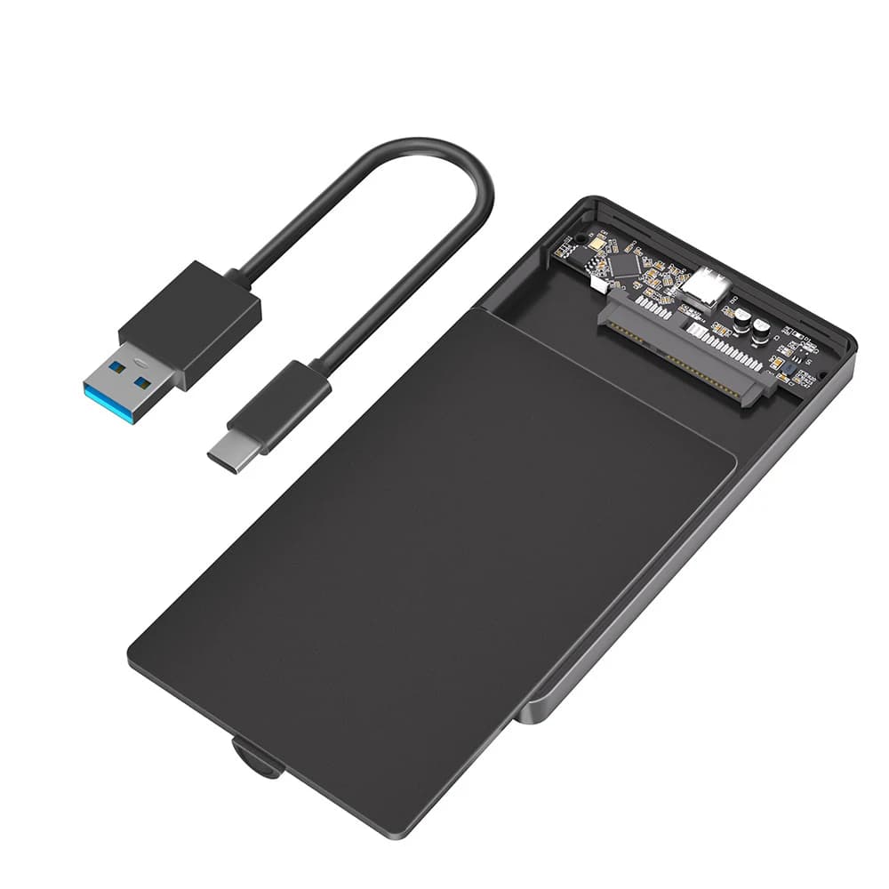 JavicTech Fast 2.5 Inch ssd&HDD Enclosure ,USB to sata to USB Adapter, External Hard Drive Enclosure for 2.5" SATA SSD HDD