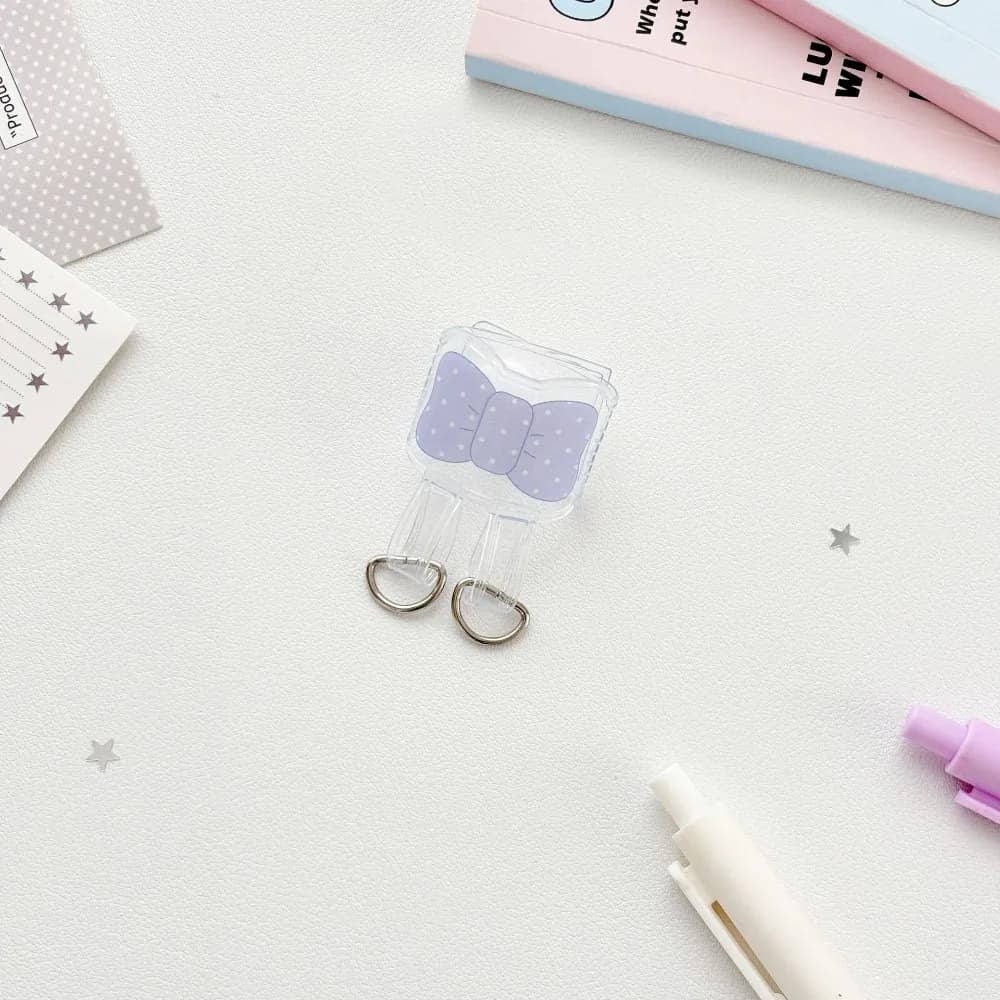 1pc Transparent Bag Hanging Expansion Buckle with Double D-Rings Decorative Bag Strap Clip Bag Charm Holder Itabag Accessory