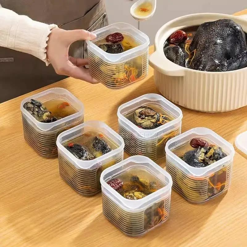 Contenitore per alimenti con coperchio, scatola per conservare frutta e verdura fresca, per frigorifero, cucina, barattolo per spezie e condimenti【Homeclub】