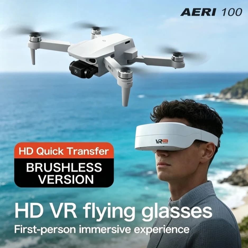 Drone Professionale Lenovo Aeri100VR 4K 8K, Elicottero Telecomandato, Quadricottero RC con Schermo, Giocattolo Regalo per Bambini