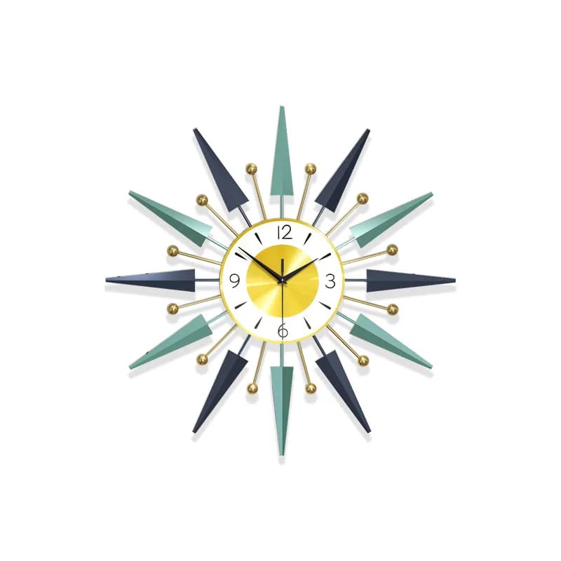 Modern light luxury clocks, living room high-end clock wall-mounted home decoration creative wrought iron wall clock