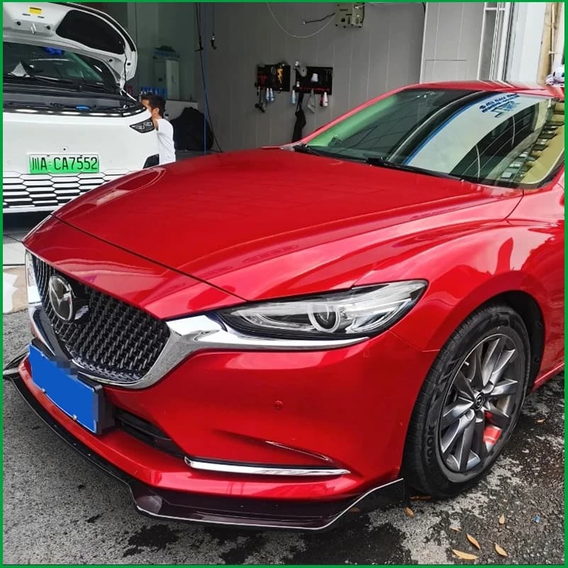 For Mazda 6 2019-2023 Front Bumper Lip Protector Diffuser Cover Sticker Trim Decorative Strips Car Styling Auto Accessories
