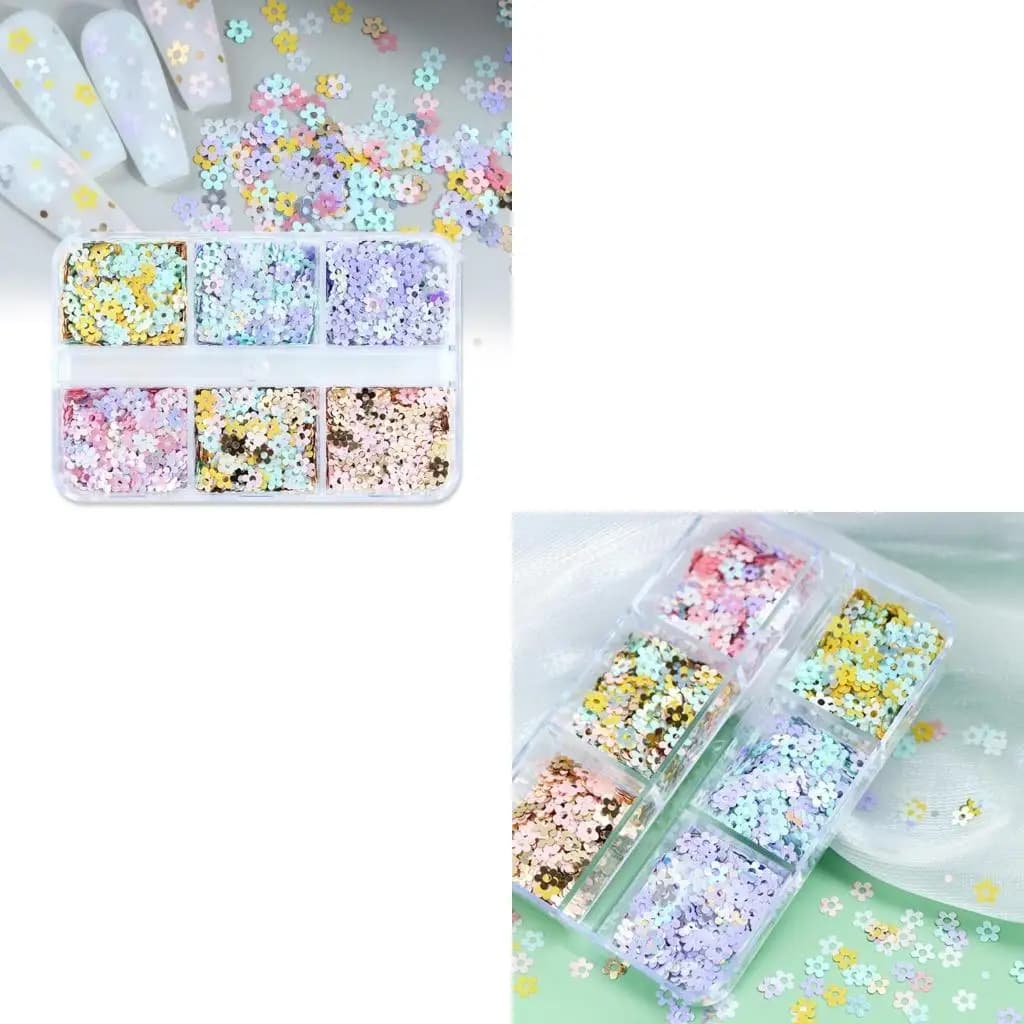 6 Grids Small Flower Sequins Decorations for Epoxy Casting Resin Moulds DIY Jewelry Making Accessories Sequins