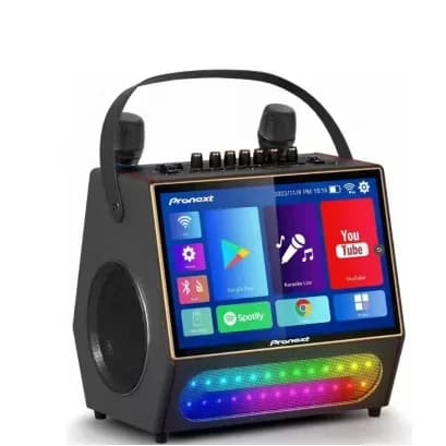 Altoparlante video portatile Diamond con touch screen Batteria ricaricabile Mini macchina per karaoke da esterno Computer per uso esterno
