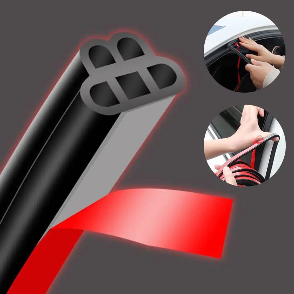 10m Universal Double Layer Windshield Protector Car Door Seal Strip Weatherstrip Trunk Sealer Noise Insulation
