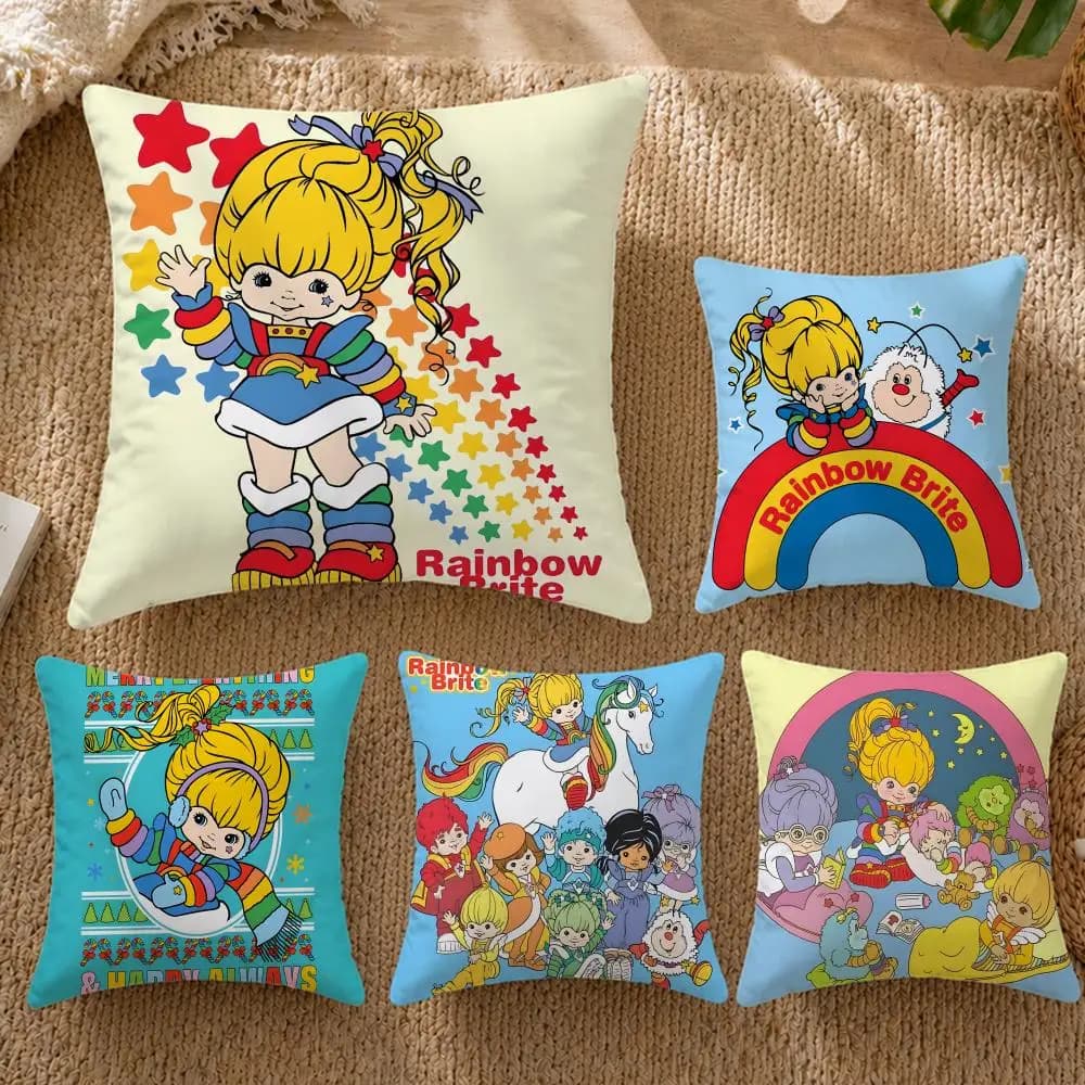 Fashion RRainbow Briteable Cushion Cover Cushion Cover Pillowcase Decorative Sofa Bed Home Decor 50x50 45x45 40x40