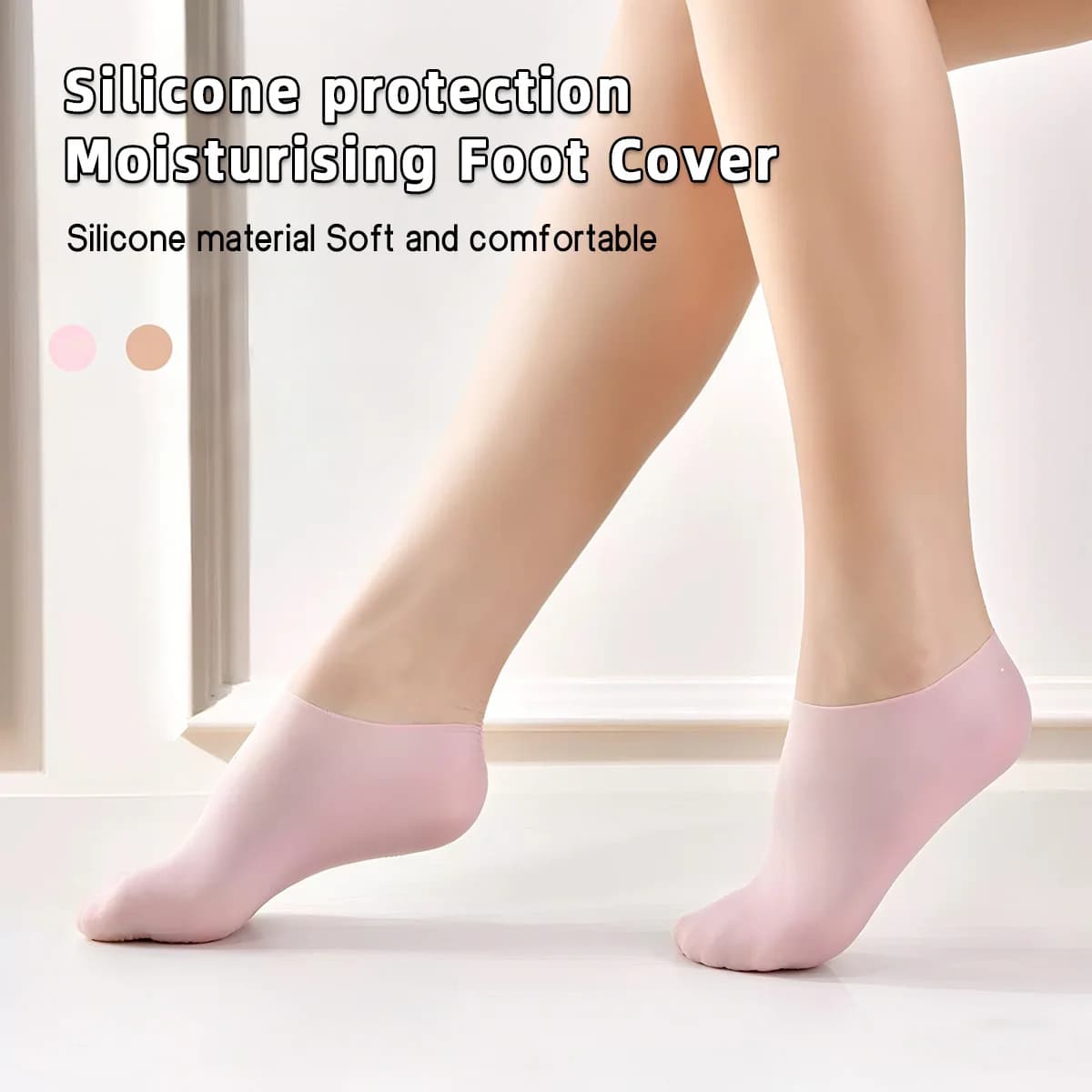 1/2 Confezione Calzini in Gel di Silicone per la Cura dei Piedi, Anti-Screpolature e Idratanti, Esfolianti, Riparatori Completi per Alleviare il Dolore