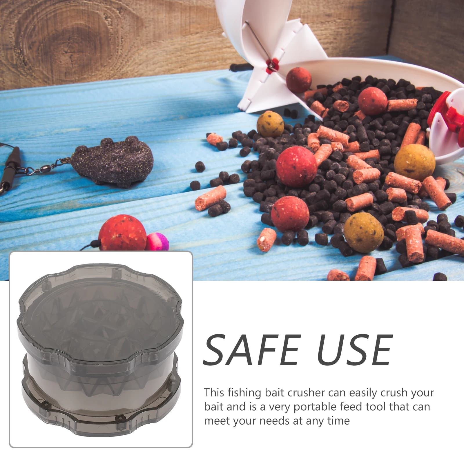 Oil mill box Boilie Grinding machine for durable plastic bait handheld hand crusher for fish baits Fishing equipment