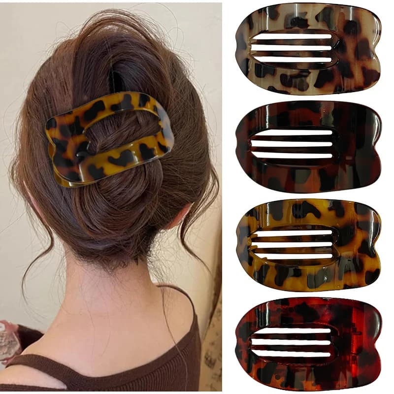 New Flat Women's Hair Clip Features Curved Design Suitable For Hair Styling At Back Of The Head Casual Elegant Hair Accessory