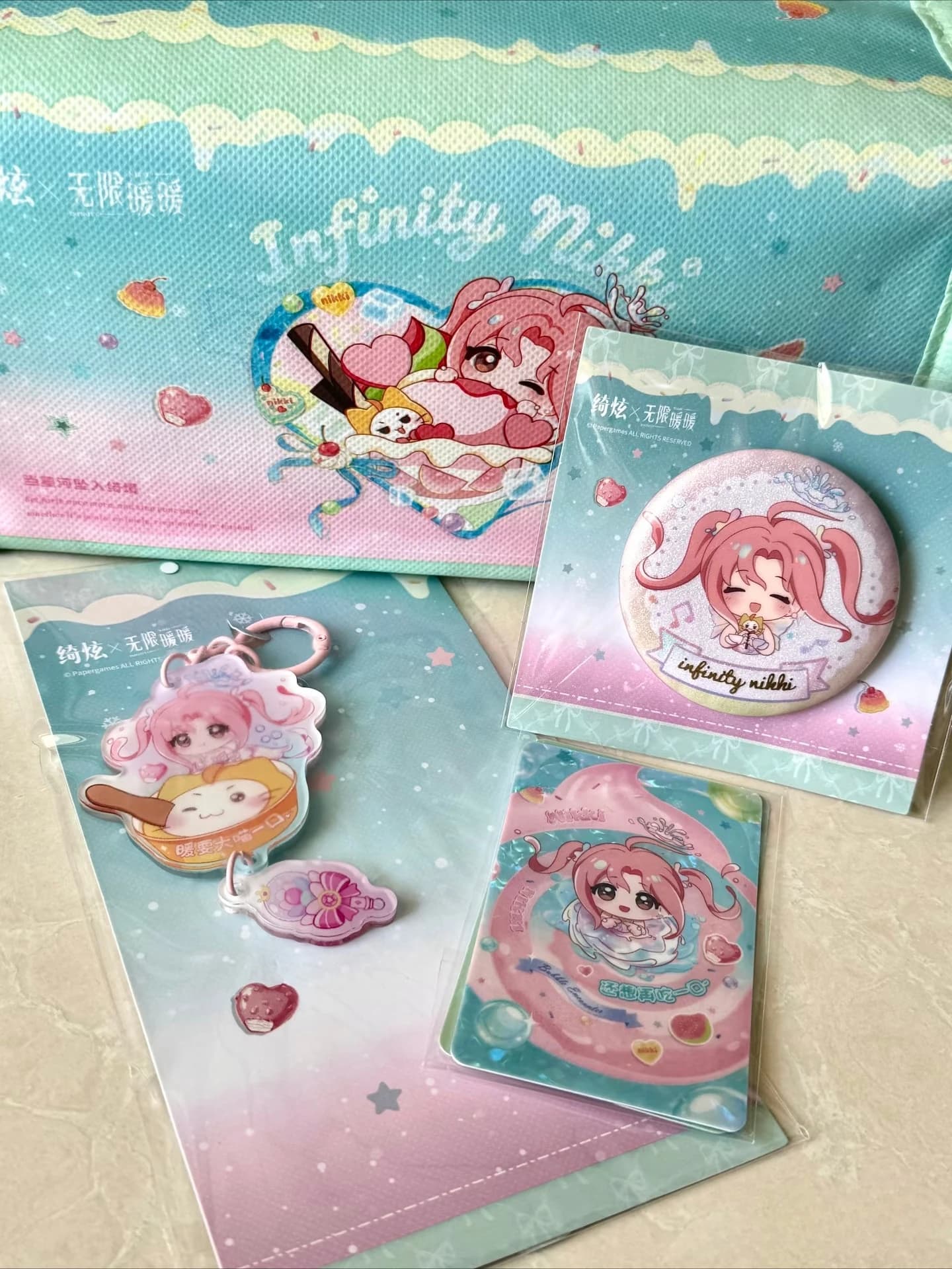 [Official Collaboration] Infinity Nikki X Qixuan 2026 NEW Collab Pendant Card Badge Thermal Bag in Stock
