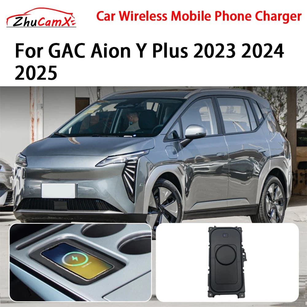 Wireless Phone Charger for Car Central Storage Console QI 18W iPhone Fast Charging for GAC Aion Y Plus 2023 2024 2025