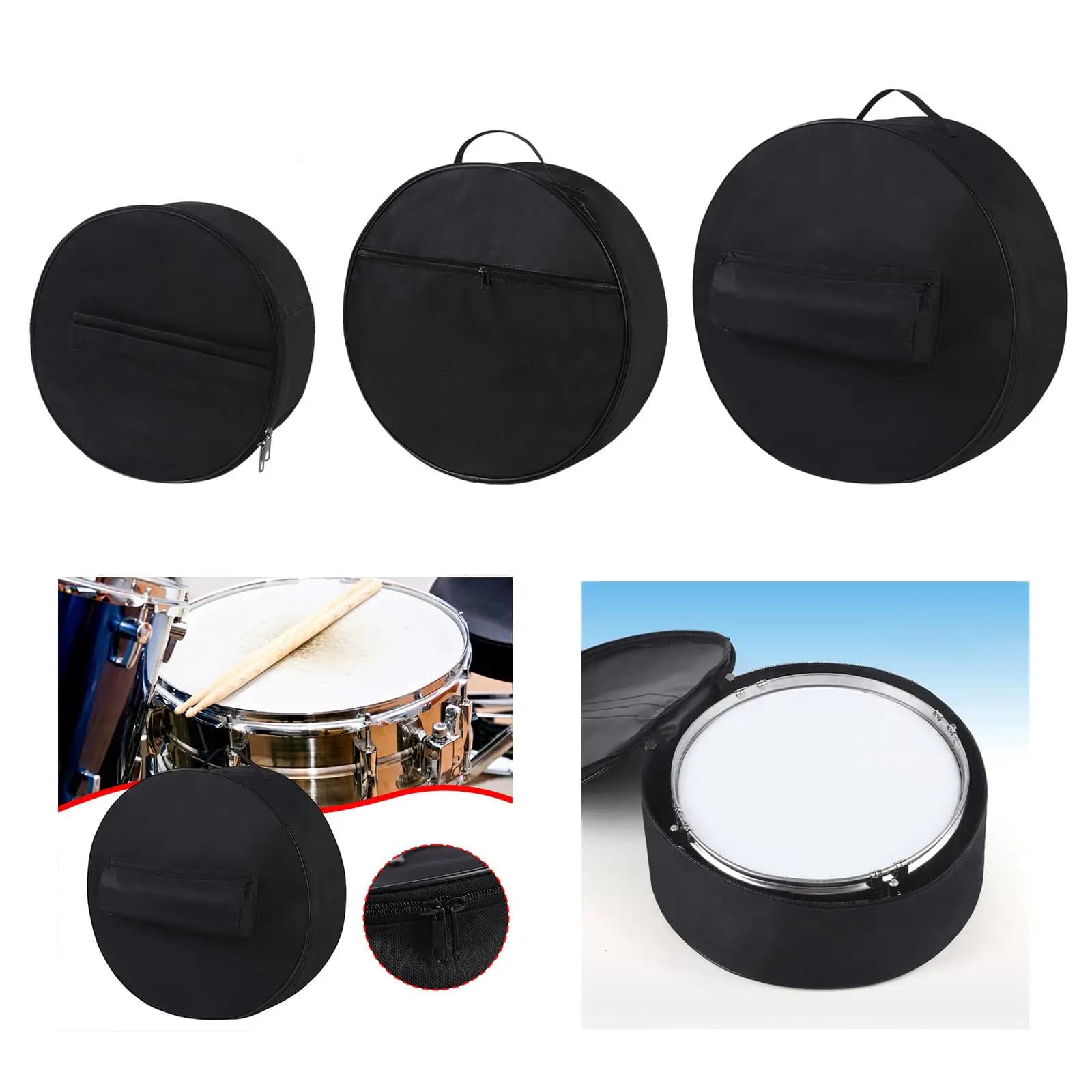 Borsa Protettiva per Batteria, Custodia Morbida Imbottita per Percussioni, Borsa da Trasporto per Batteristi e Performance Musicali