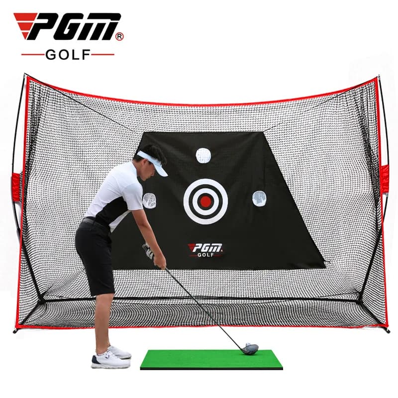 PGM 3m Grande Rete da Golf Trainer Set Supporto Scaffale per Interni Esterni Multi-funzione Altalena Taglio Scheggiatura Accessori per Pratica LXW023