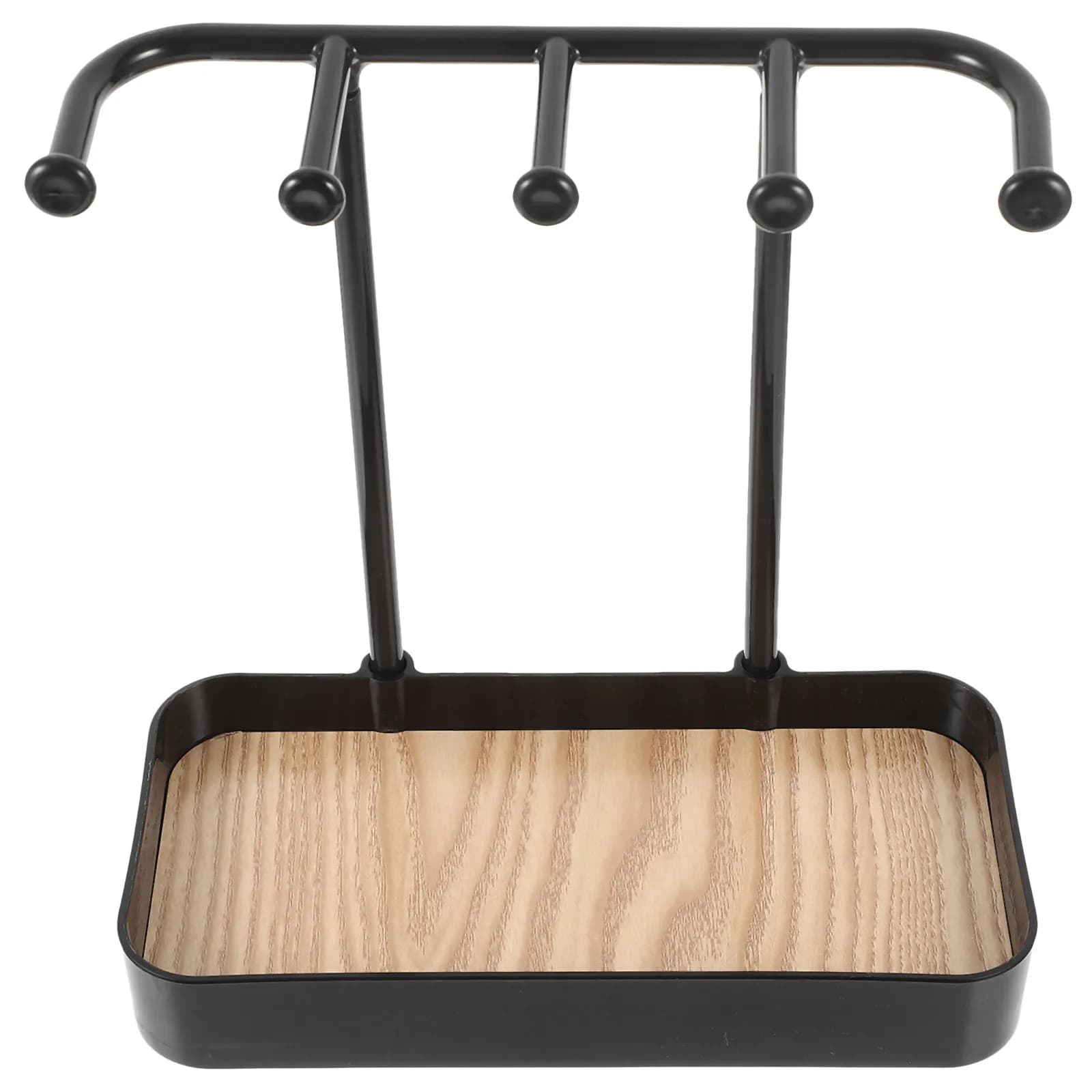Espositore per Gioielli, Organizzatore per Collane in PP e Legno, Porta Orecchini, Bracciali e Anelli Multiuso per Casa, Scrivania, Mobile TV