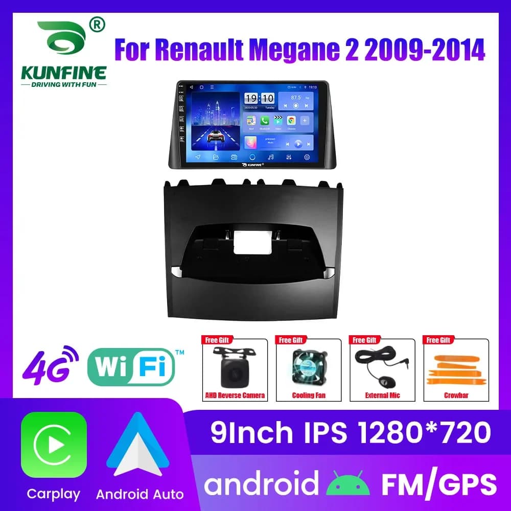 Autoradio Android Per Renault Megane 2 2009-2014 Navigazione GPS Lettore Video Multimediale Carplay Android Auto Car Stereo BT FM