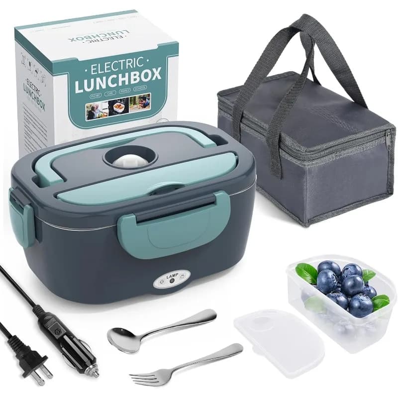 Contenitore per il pranzo elettrico da 1,5 litri 60 W Contenitore per il riscaldamento a prova di perdite per scaldavivande portatile per uso domestico in auto Preparazione dei pasti