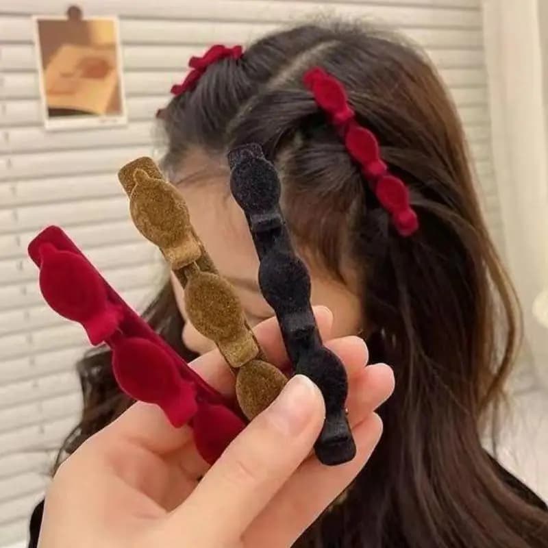Elegant Velvet Hair Barrettes Women Hair Clip for Ponytail and Wedding Style