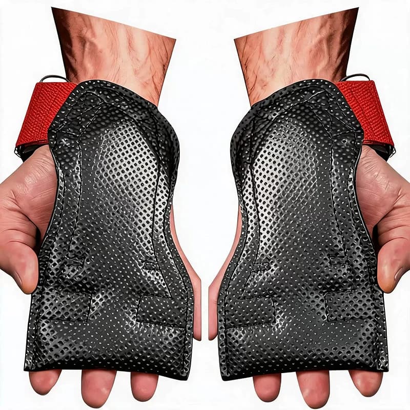 Professional Pull-up Deadlift Wrist and Hand Guard Gloves,Thick PU Weightlifting Gloves,Wear-Resistant Powerlifting Gloves