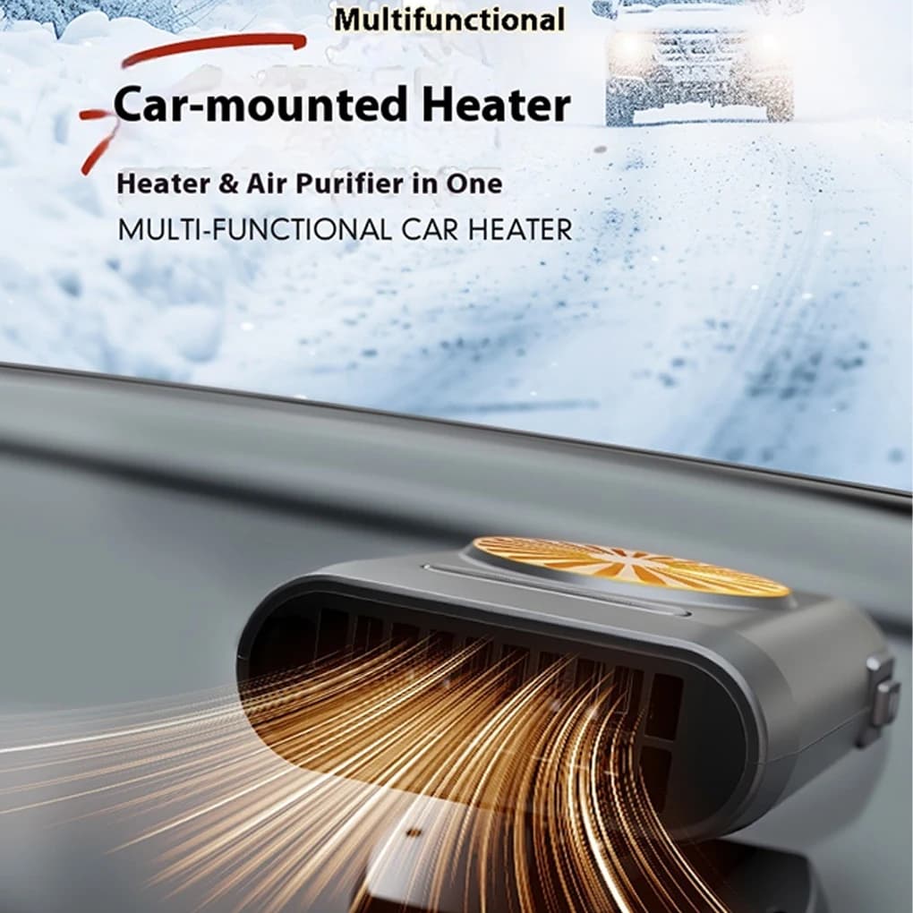 Riscaldatore per ventola per auto 12v Accendisigari 200w Sbrinatore per parabrezza per interni di automobili Sbrinatore per parabrezza uniformemente elettrico