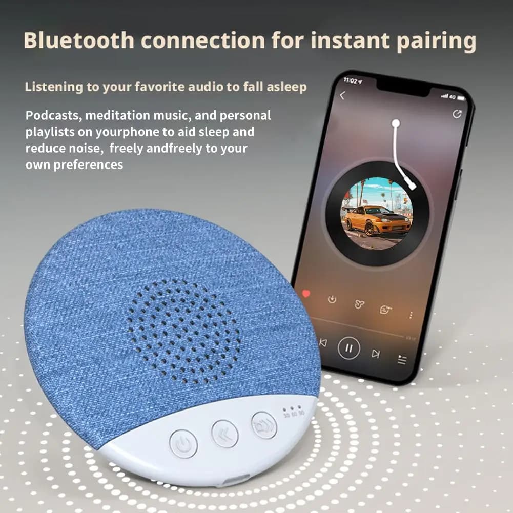 Altoparlante Bluetooth Ultra Sottile a Forma di Cuscino, Ausilio per il Sonno, Lettore Audio Wireless con Spegnimento Programmato, Lunga Durata della Batteria, Rilassamento Intelligente