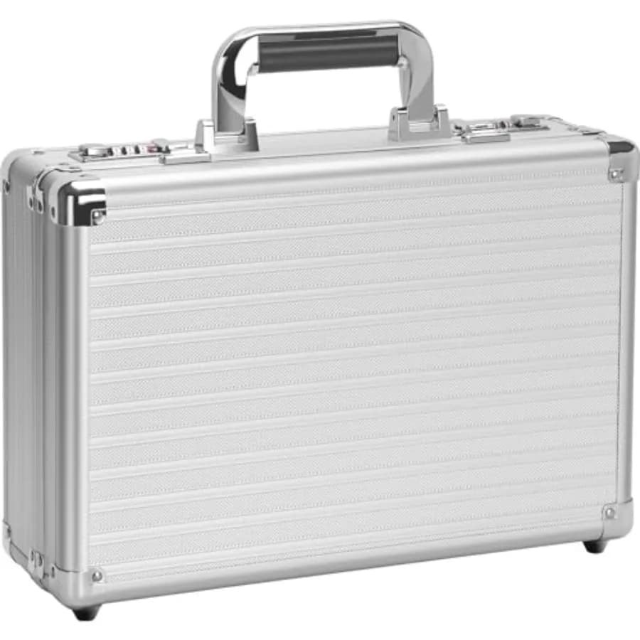 Scatola portaoggetti per documenti - Contenitore portatile con chiusura di sicurezza da 14,2 x 9,4 x 4,5 pollici con doppia serratura a combinazione per passaporti e documenti medici