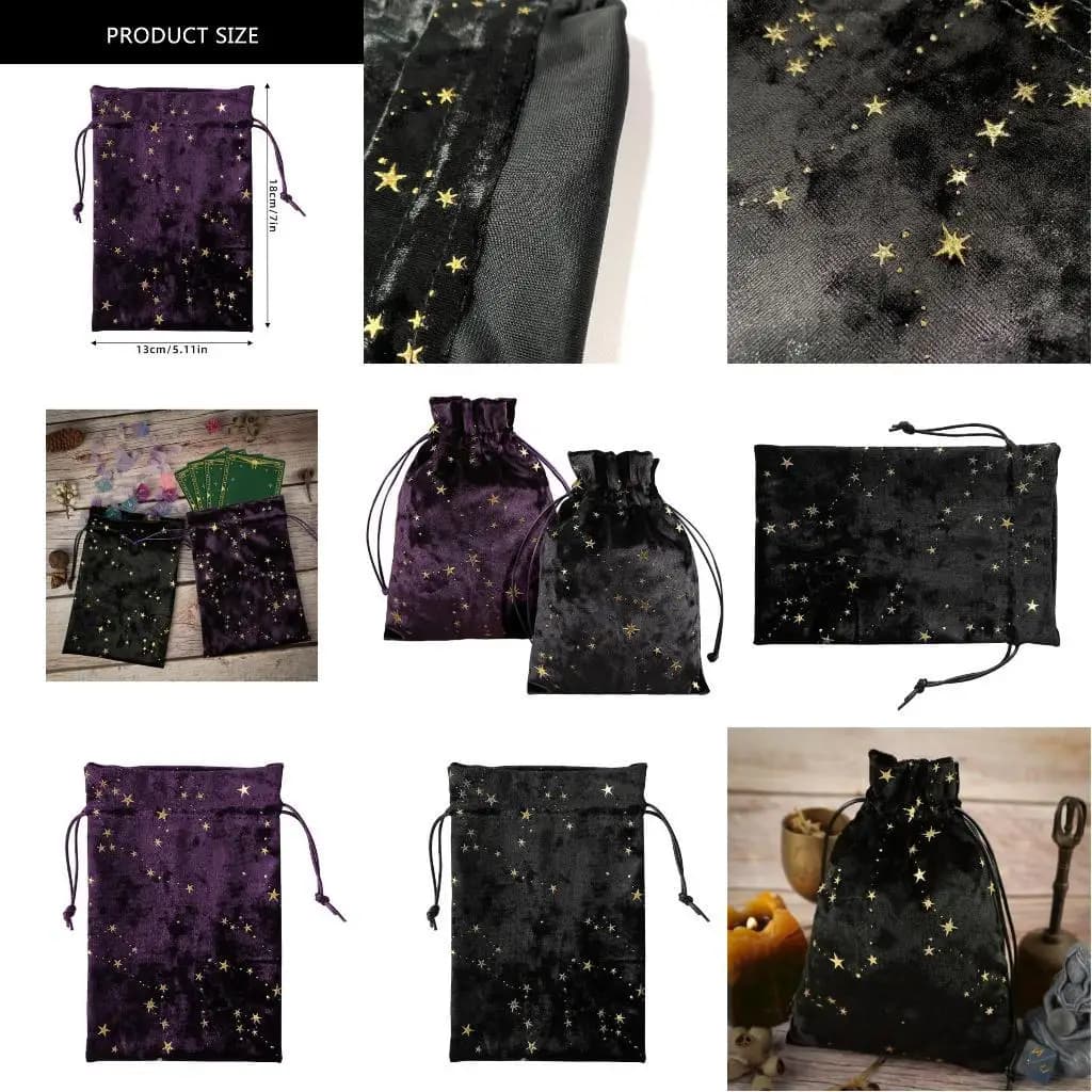 31BE Gioielli Dadi Carte Regali Borsa Astucci con coulisse Divinazioni Tarocchi Borsa da trasporto