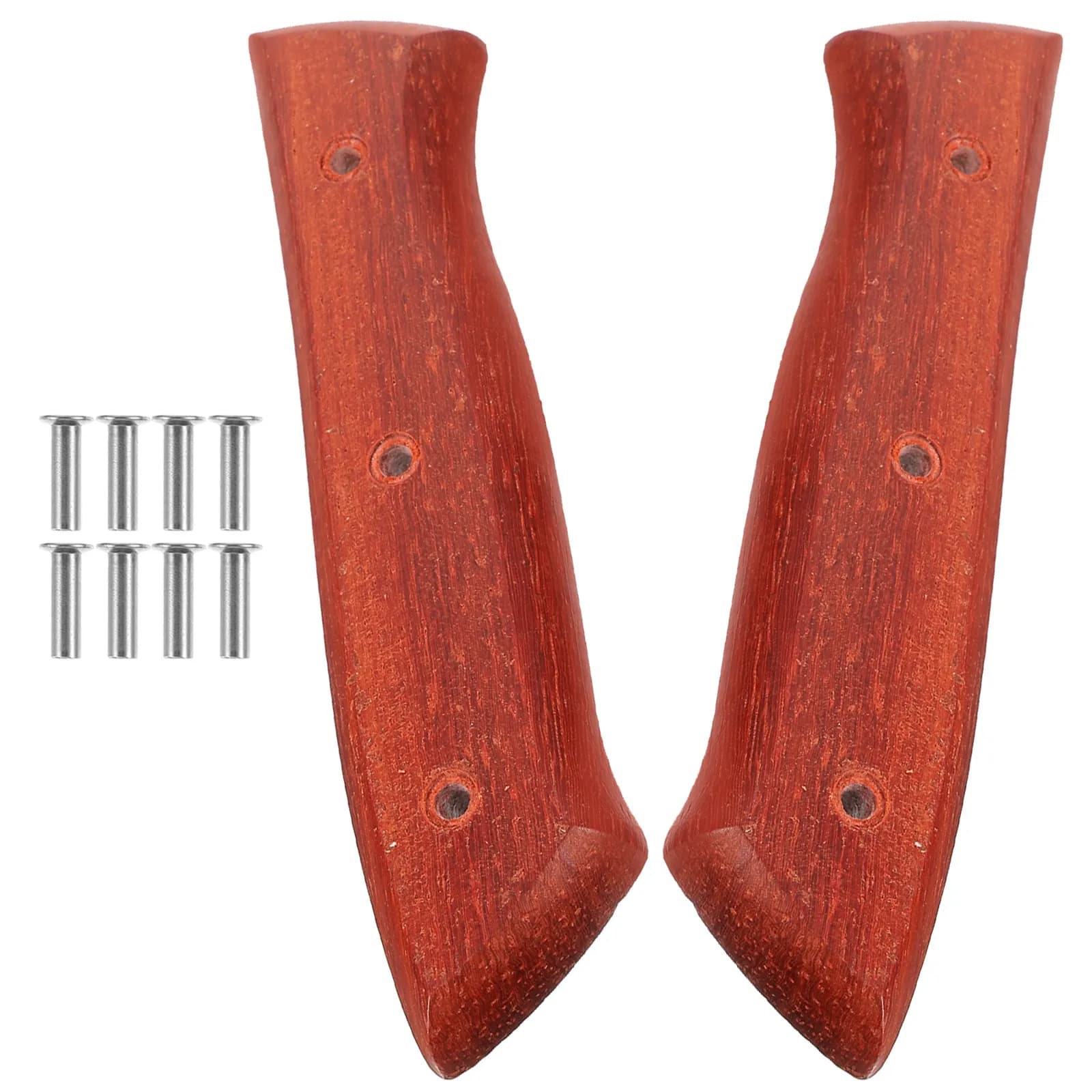 Set di 1 Manico in Legno di Ricambio per Coltello da Cucina, Impugnatura Antiscivolo, Leggero e Portatile, Comodo Strumento da Chef