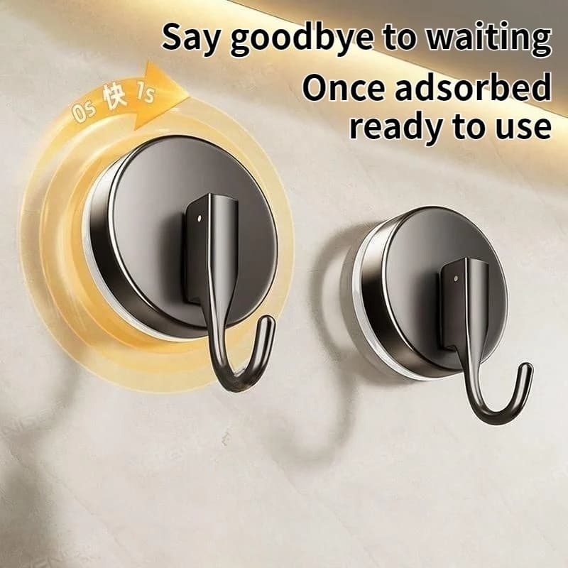 Non è necessario perforare Gancio posteriore per porta a ventosa, forte carico, gancio adesivo per cucina e bagno, gancio per chiave, gancio per cucina