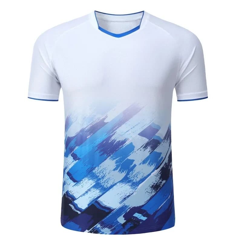 Magliette da badminton a maniche corte da uomo, comode, traspiranti, ad asciugatura rapida, leggere, per corsa all'aperto, allenamento, partite, squadra