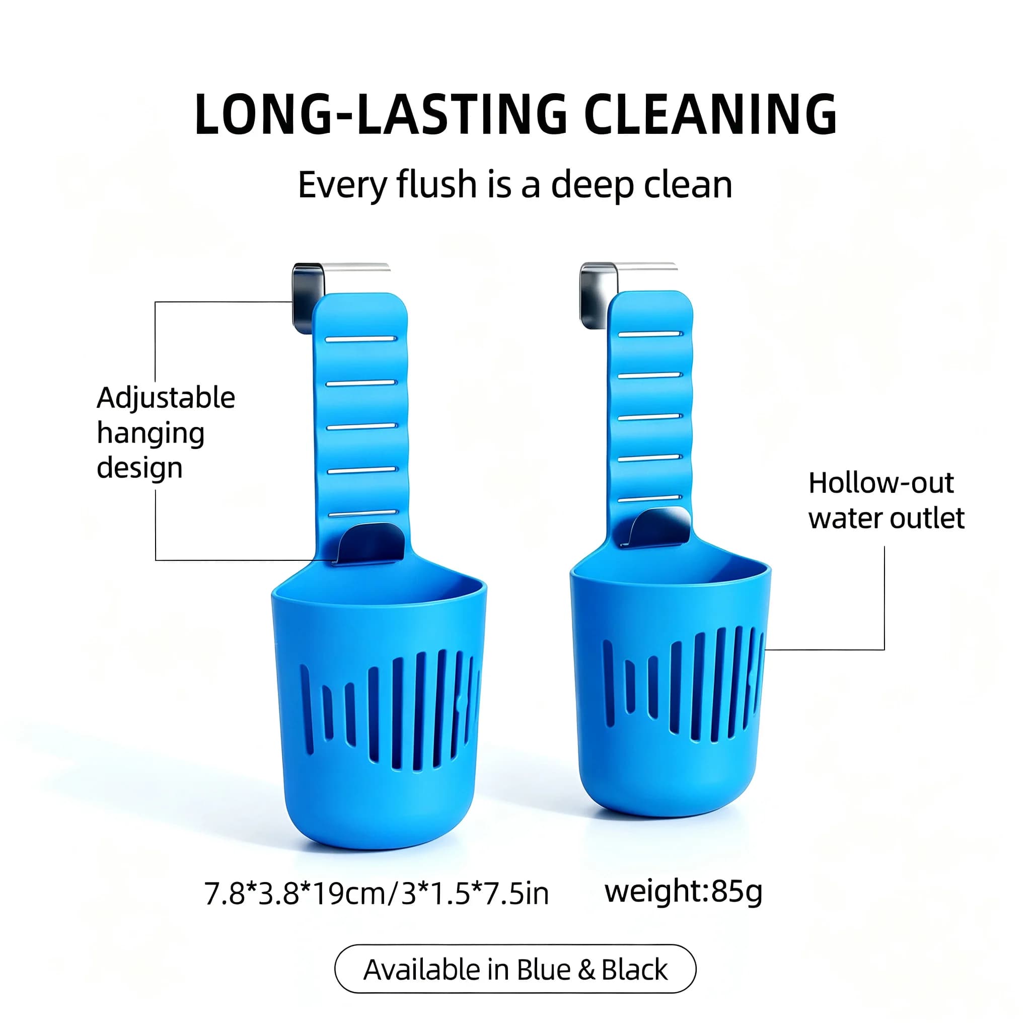 Silicone Toilet Tank Tablet Holder Versatile Hanging Cleaner and Deodorizer for Bowl